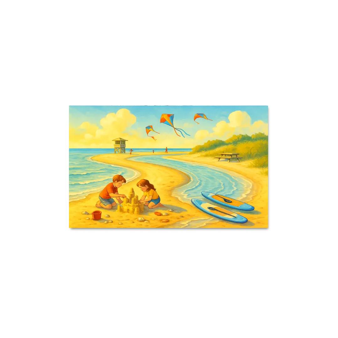 Sunrise Sandspit Family Shore wall art