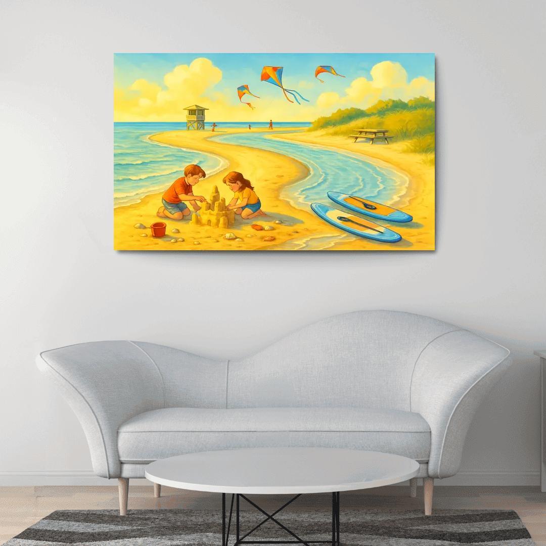 Sunrise Sandspit Family Shore wall art