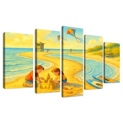 Sunrise Sandspit Family Shore wall art