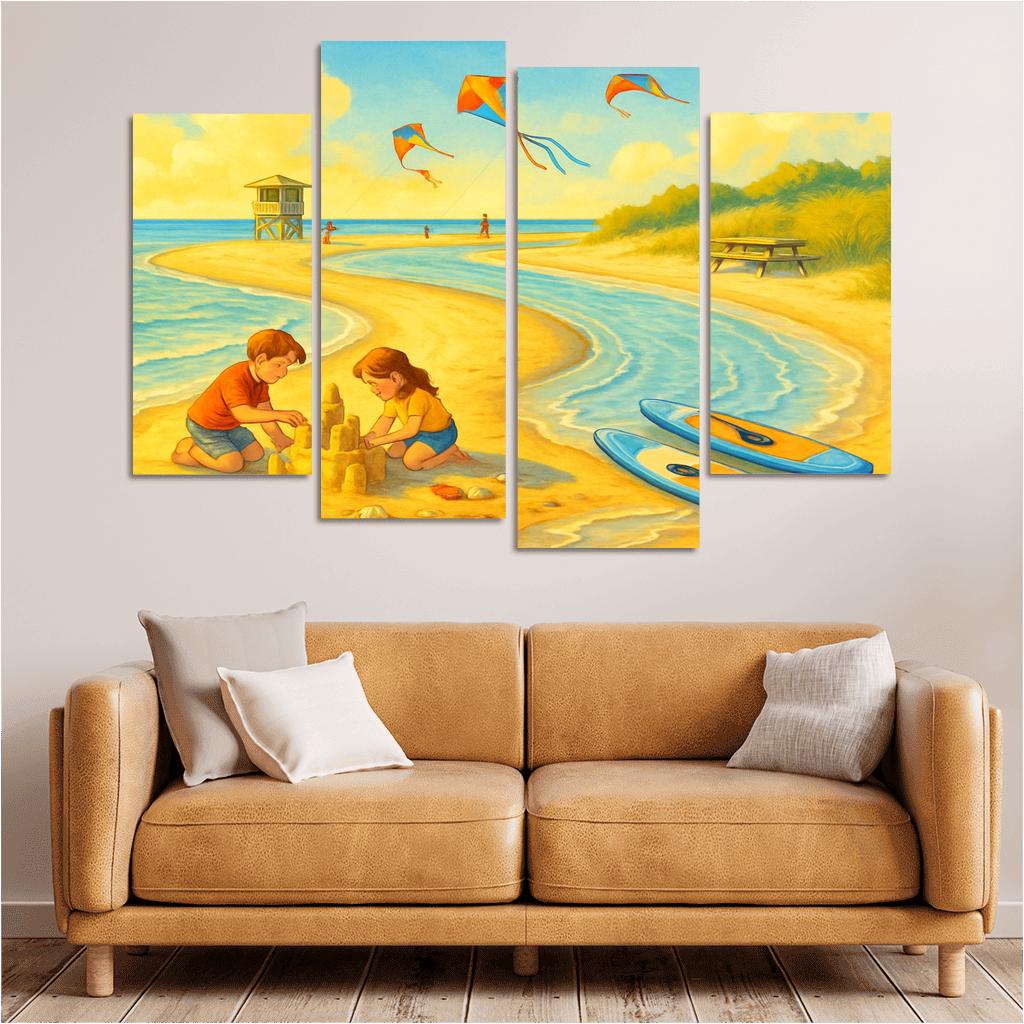 Sunrise Sandspit Family Shore wall art