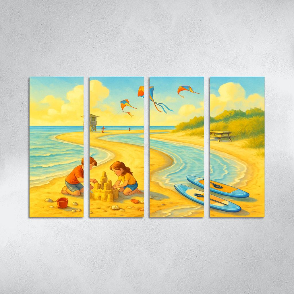 Sunrise Sandspit Family Shore wall art