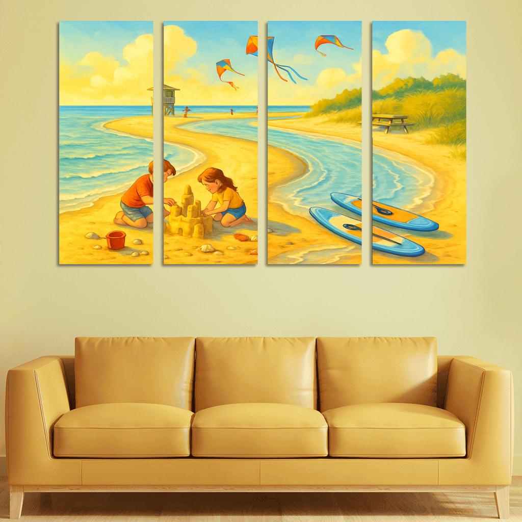 Sunrise Sandspit Family Shore wall art