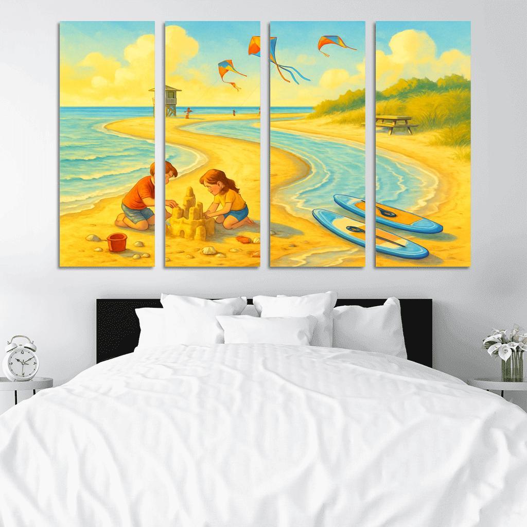 Sunrise Sandspit Family Shore wall art