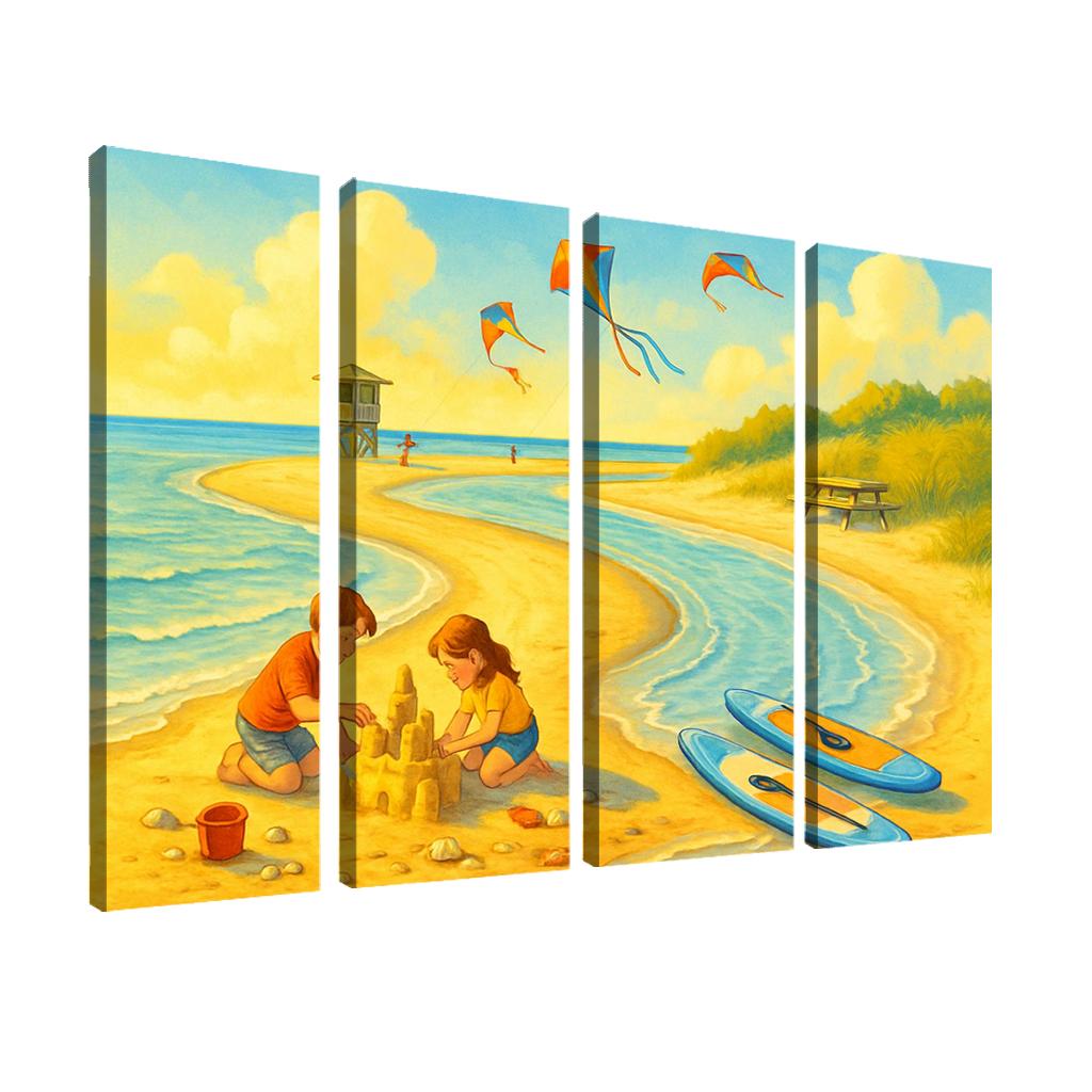 Sunrise Sandspit Family Shore wall art