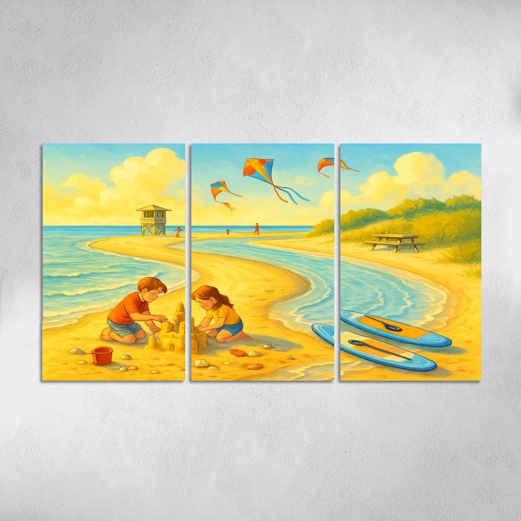 Sunrise Sandspit Family Shore wall art