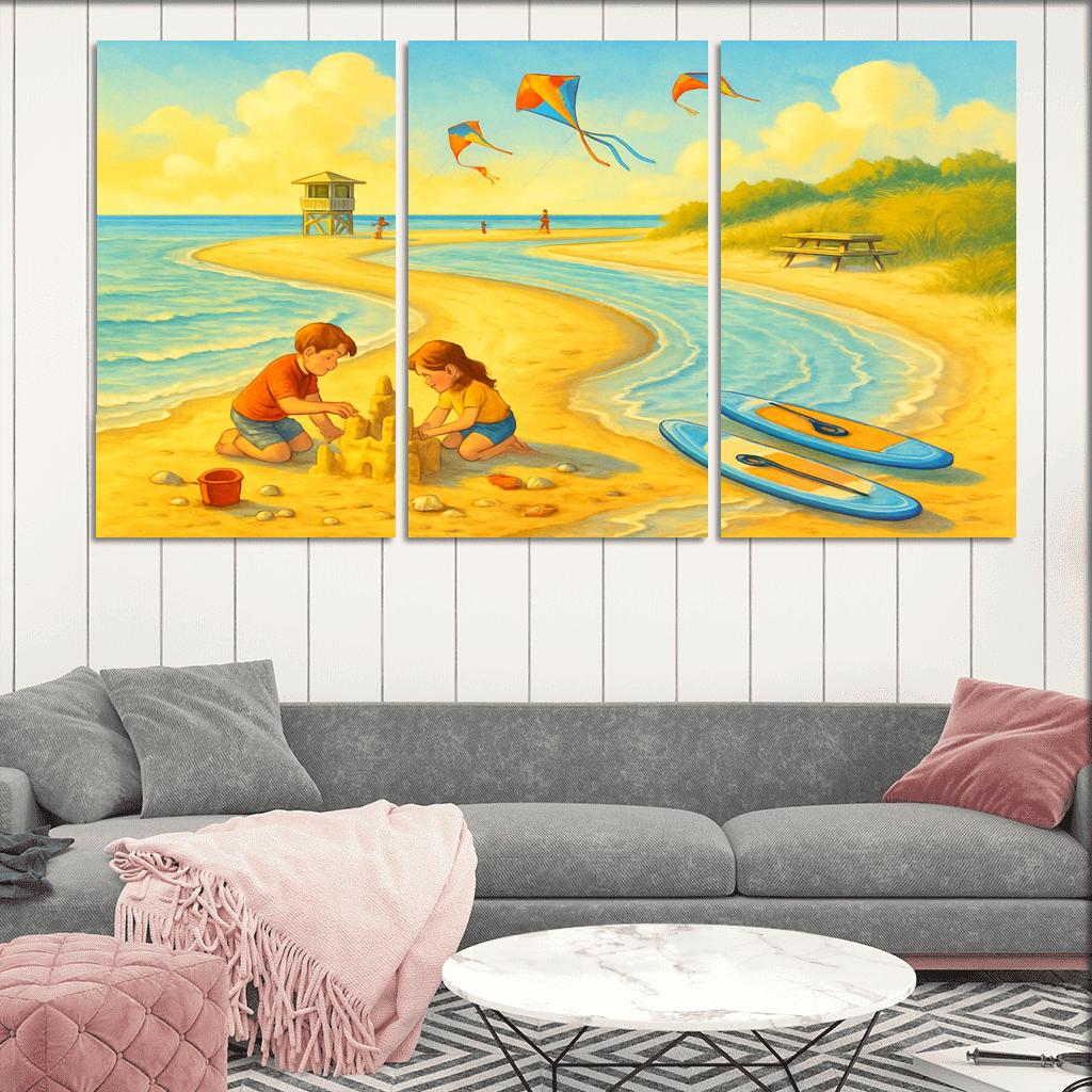 Sunrise Sandspit Family Shore wall art