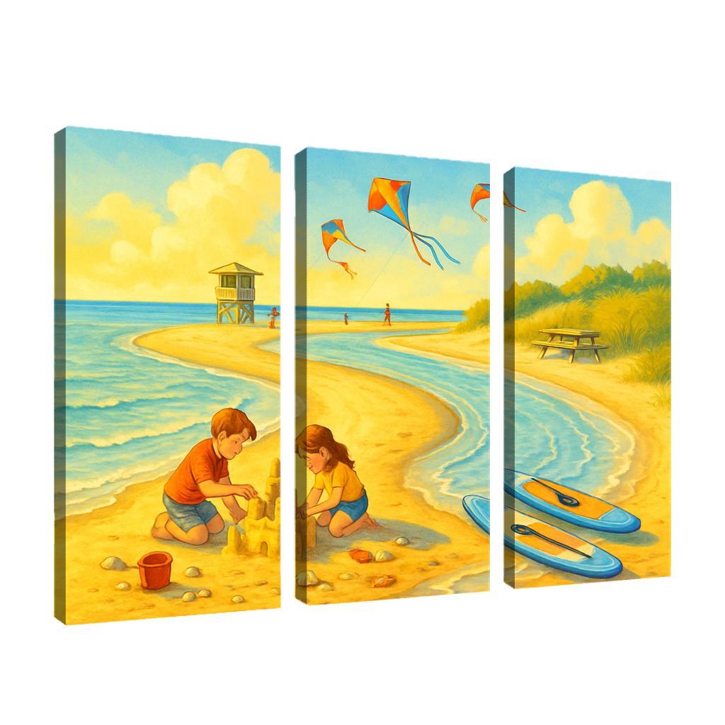 Sunrise Sandspit Family Shore wall art
