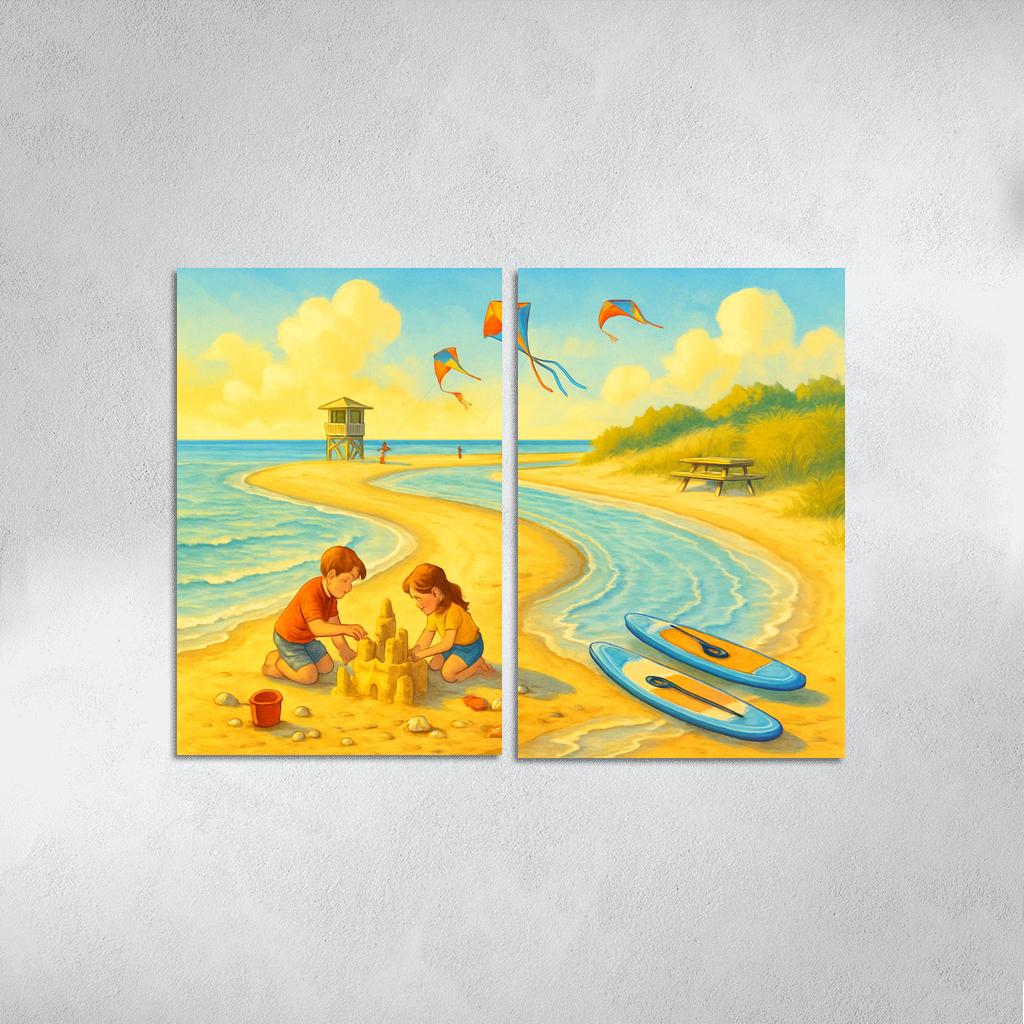 Sunrise Sandspit Family Shore wall art