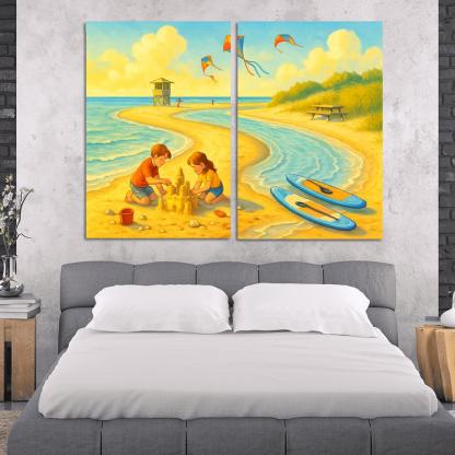 Sunrise Sandspit Family Shore wall art