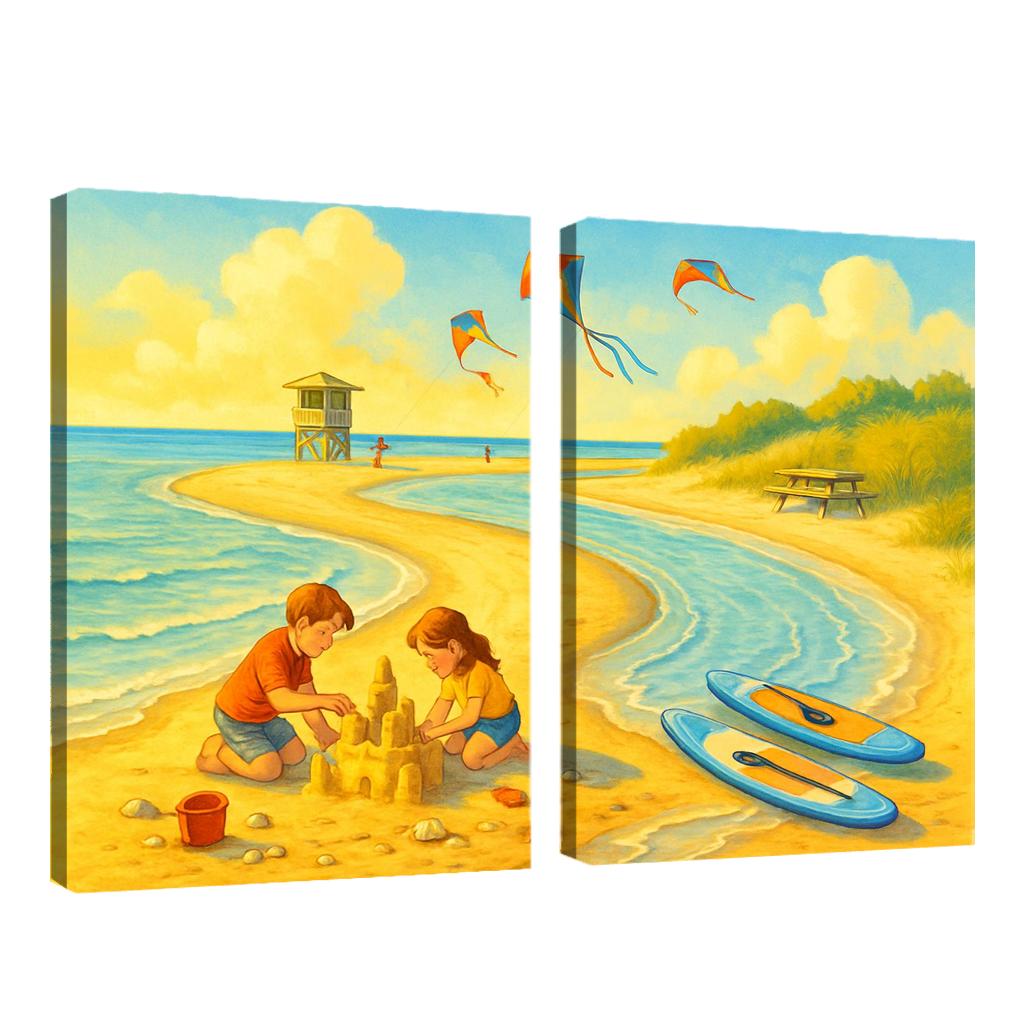 Sunrise Sandspit Family Shore wall art