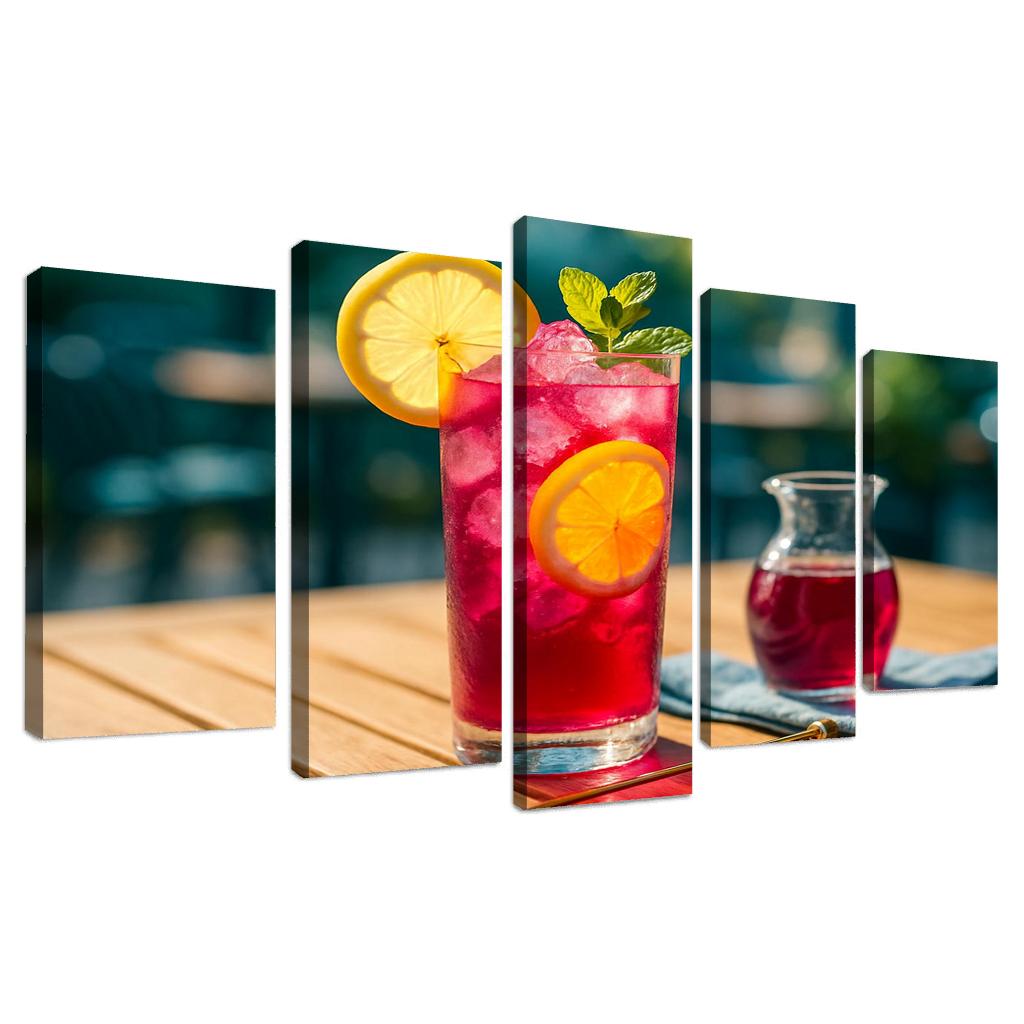 Hibiscus Lemon Fizz Mocktail custom paintings frame