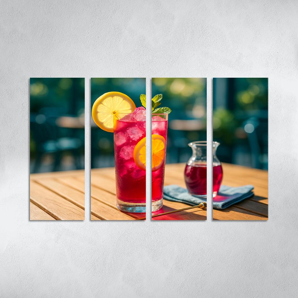 Hibiscus Lemon Fizz Mocktail custom paintings frame