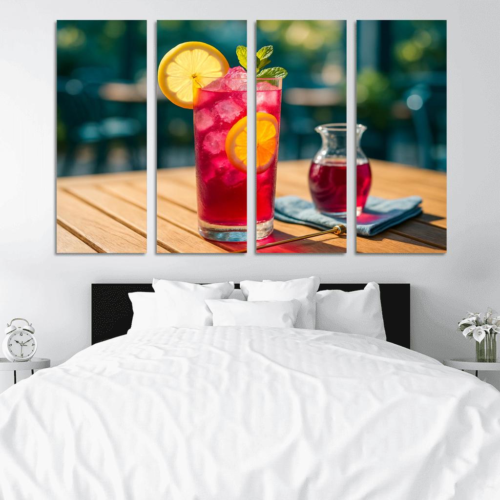 Hibiscus Lemon Fizz Mocktail custom paintings frame