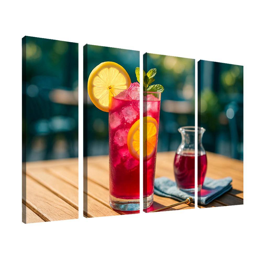 Hibiscus Lemon Fizz Mocktail custom paintings frame