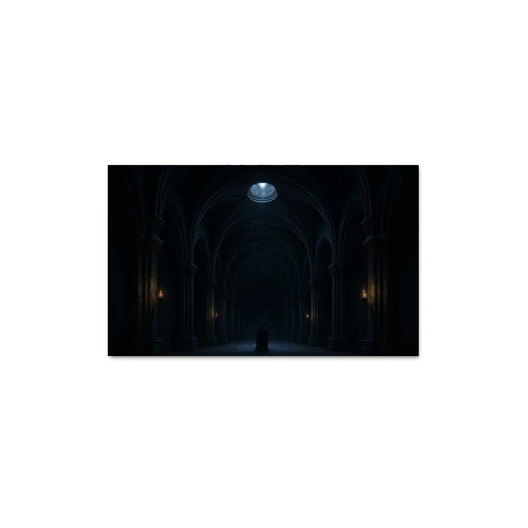 Nocturnal Rib Vault Hall canvas paintings frame