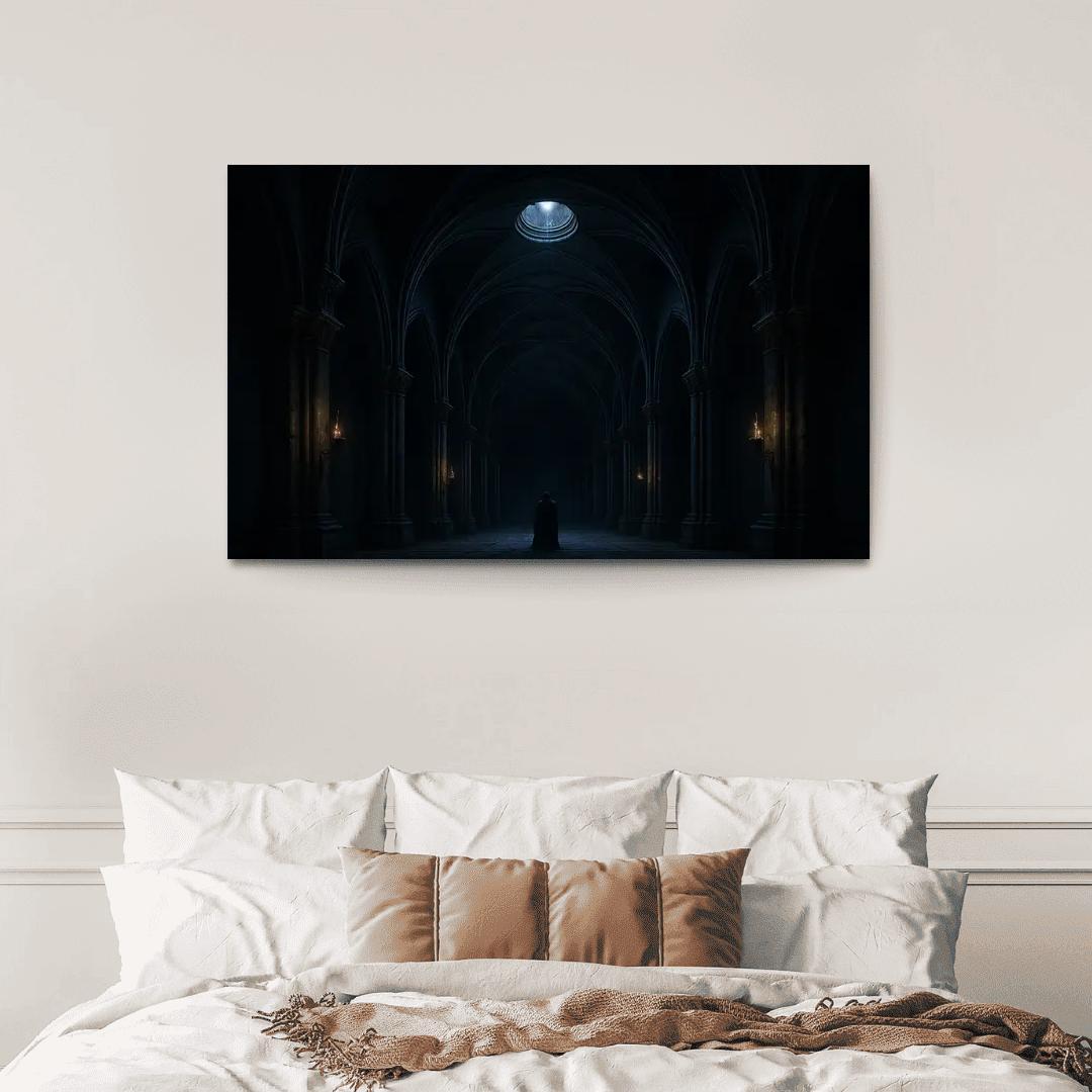 Nocturnal Rib Vault Hall canvas paintings frame