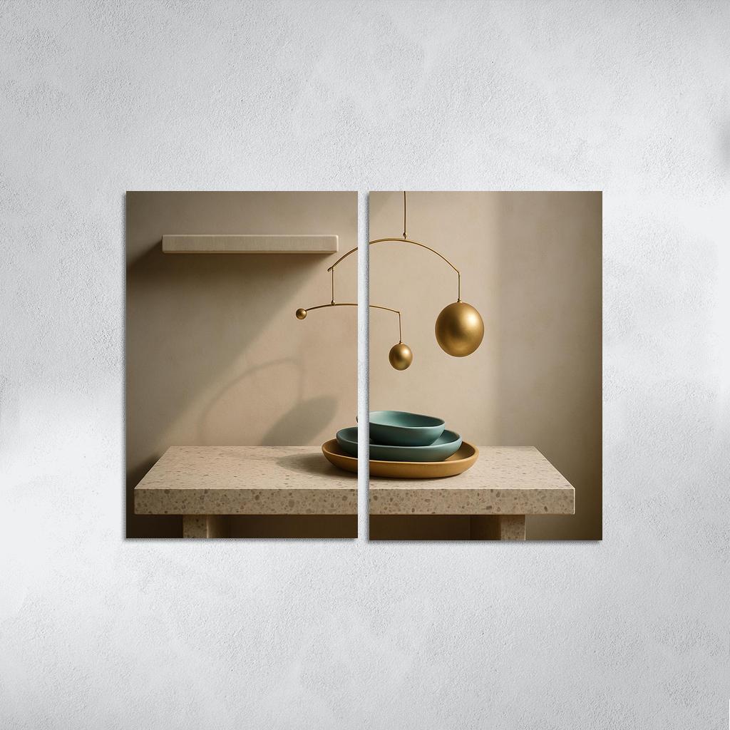 Kinetic Terrazzo Console Ensemble premium artwork frames