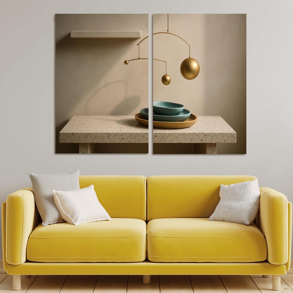 Kinetic Terrazzo Console Ensemble premium artwork frames