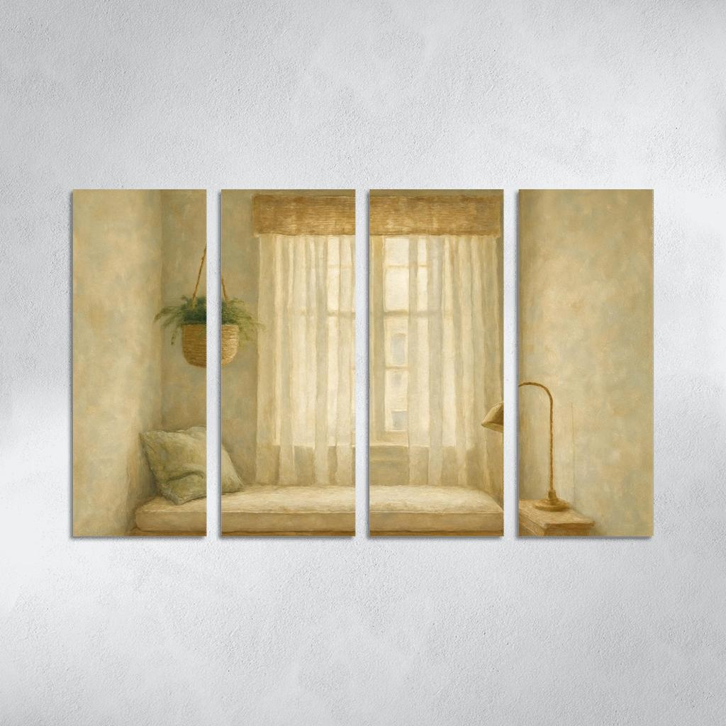 Layered Linen Window Canopy wall art