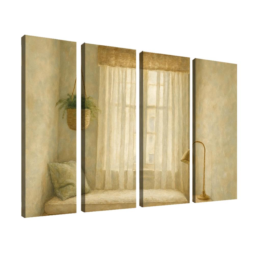 Layered Linen Window Canopy wall art