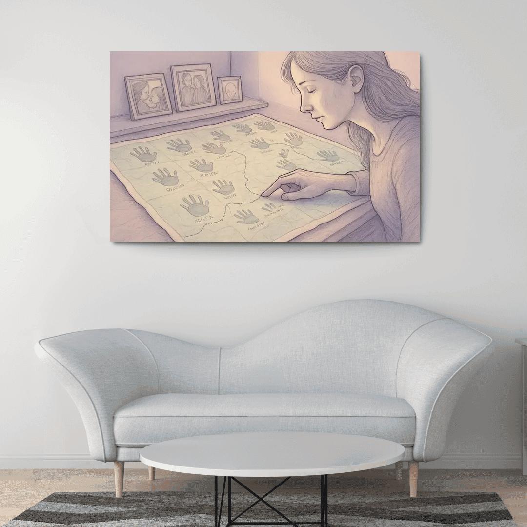 Map Of Small Hands modern paintings frame