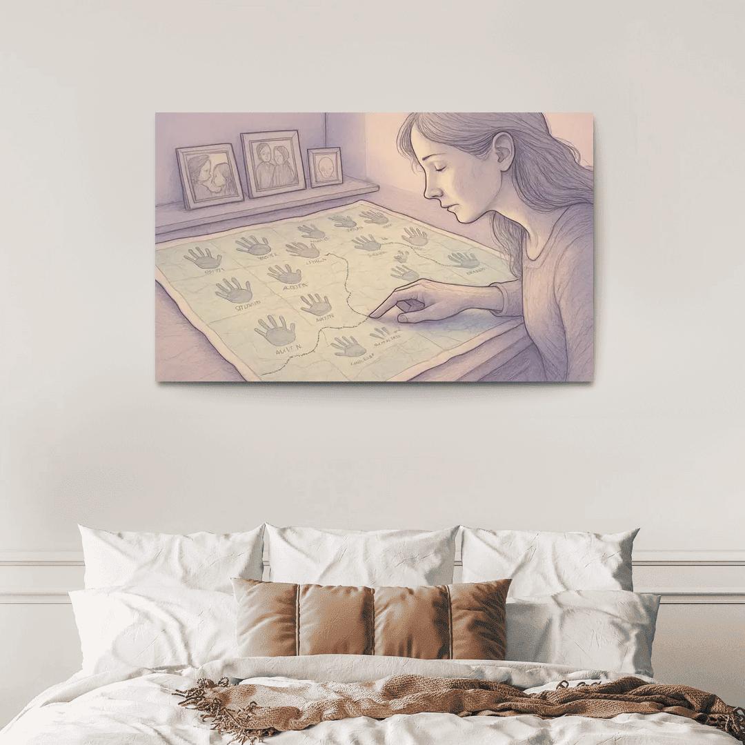 Map Of Small Hands modern paintings frame