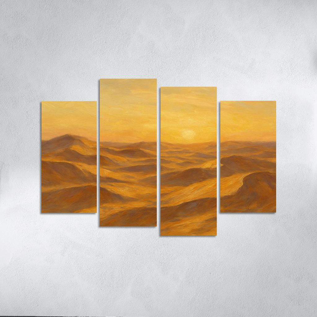 Sunlit Golden Dunes At Dawn premium artwork frames