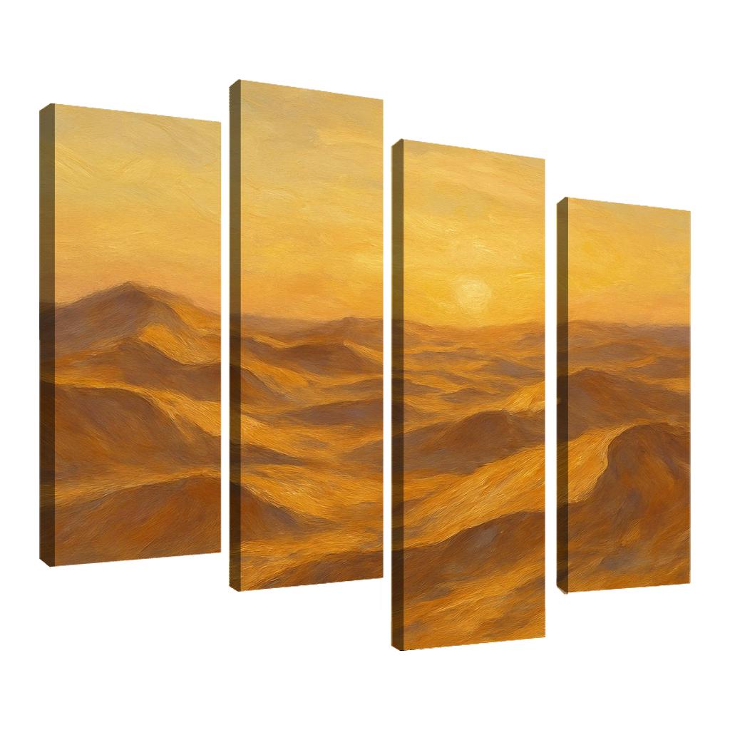 Sunlit Golden Dunes At Dawn premium artwork frames