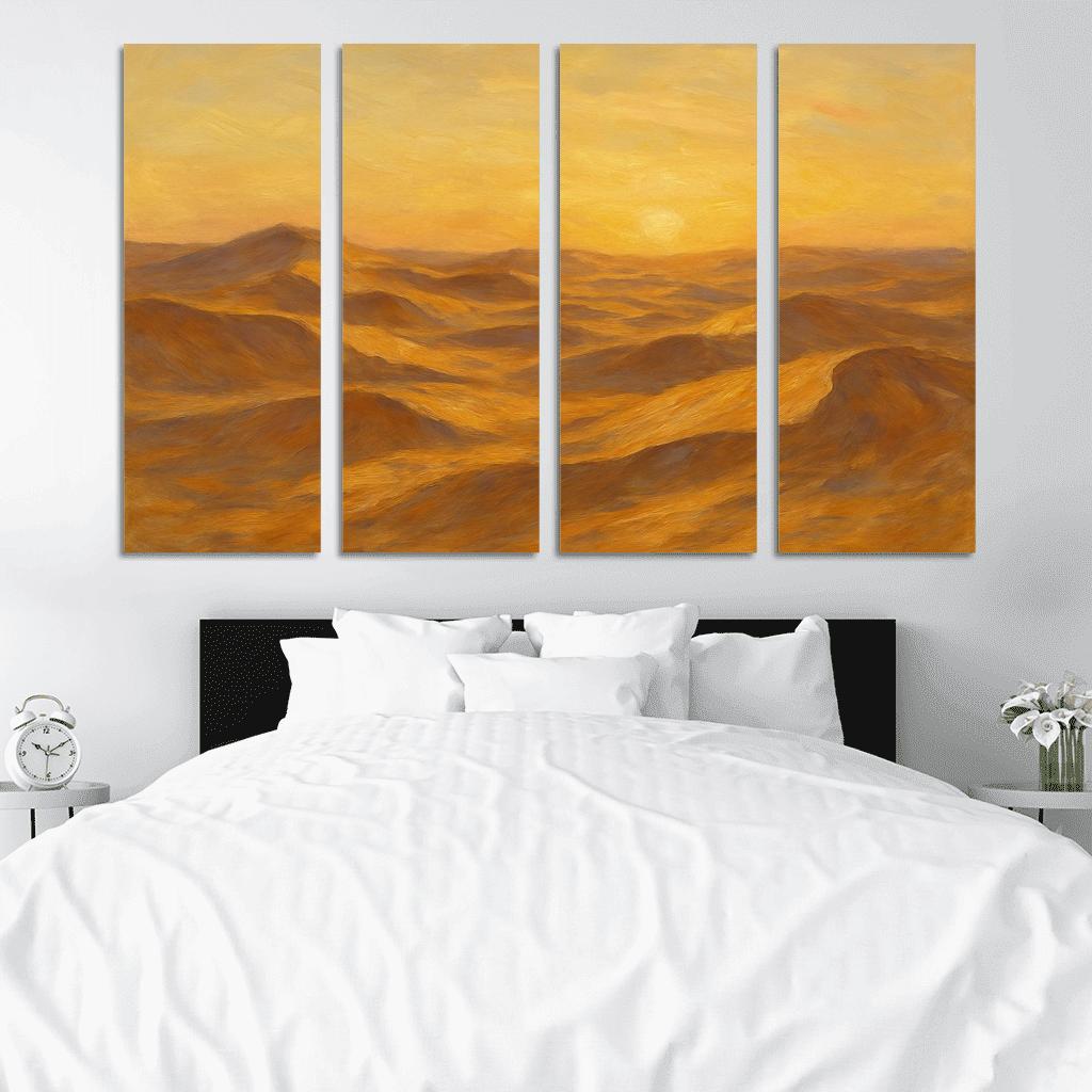Sunlit Golden Dunes At Dawn premium artwork frames