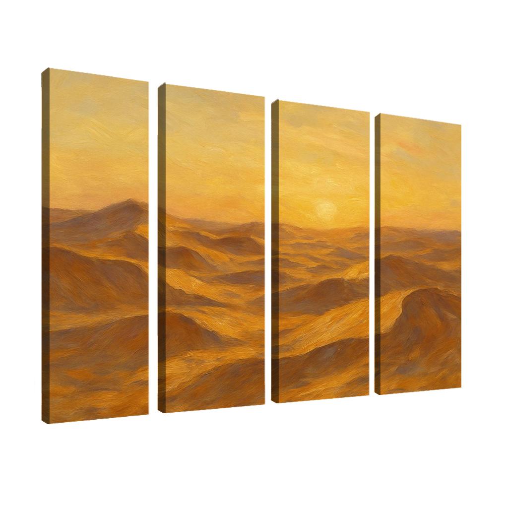 Sunlit Golden Dunes At Dawn premium artwork frames