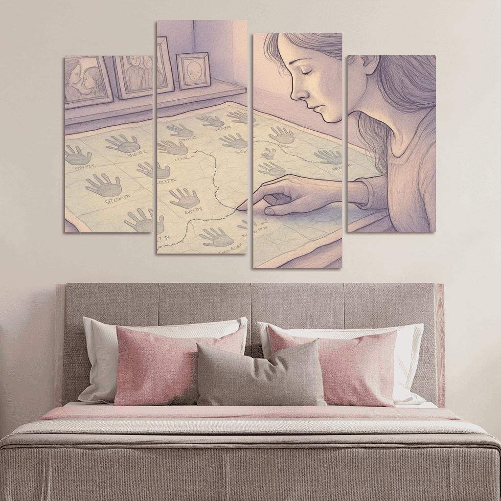 Map Of Small Hands modern paintings frame