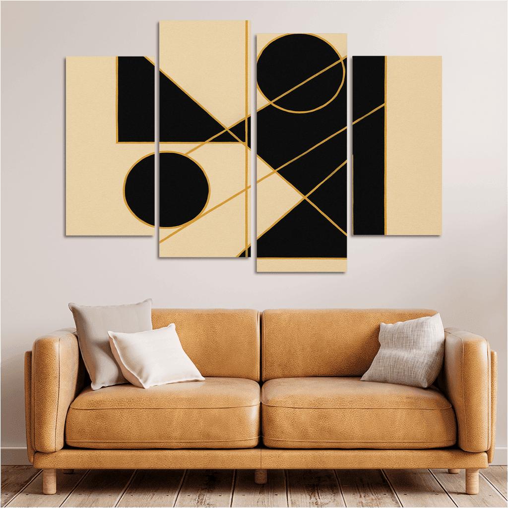 Geometric Pulse framed paintings