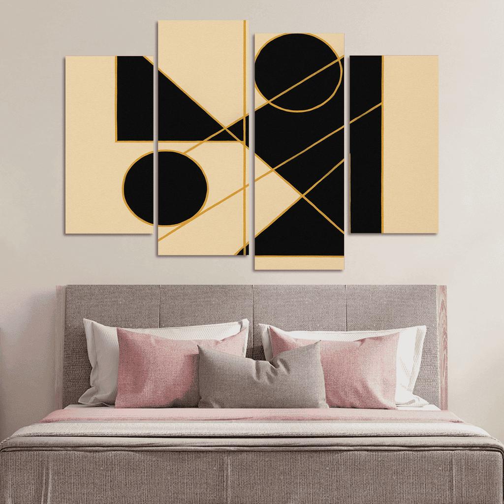 Geometric Pulse framed paintings