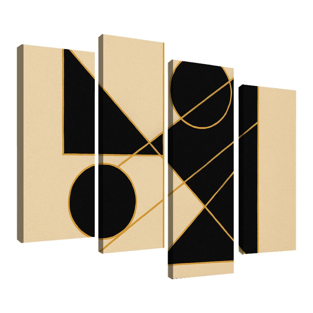 Geometric Pulse framed paintings