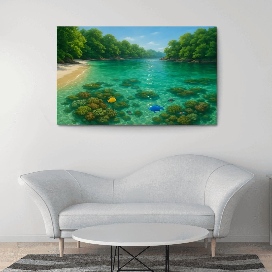 Emerald Cove Snorkeling Adventure framed paintings