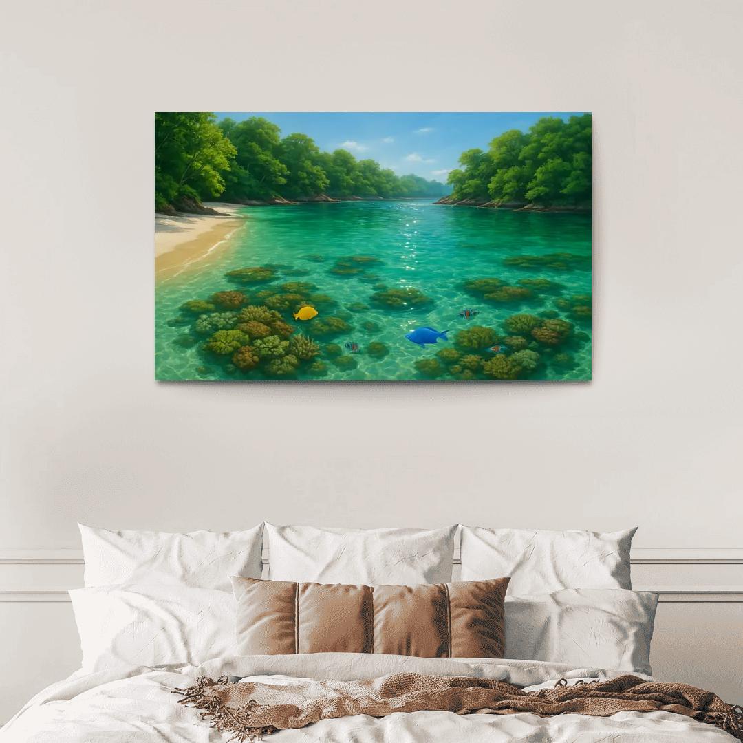 Emerald Cove Snorkeling Adventure framed paintings