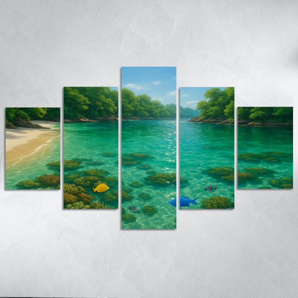 Emerald Cove Snorkeling Adventure framed paintings