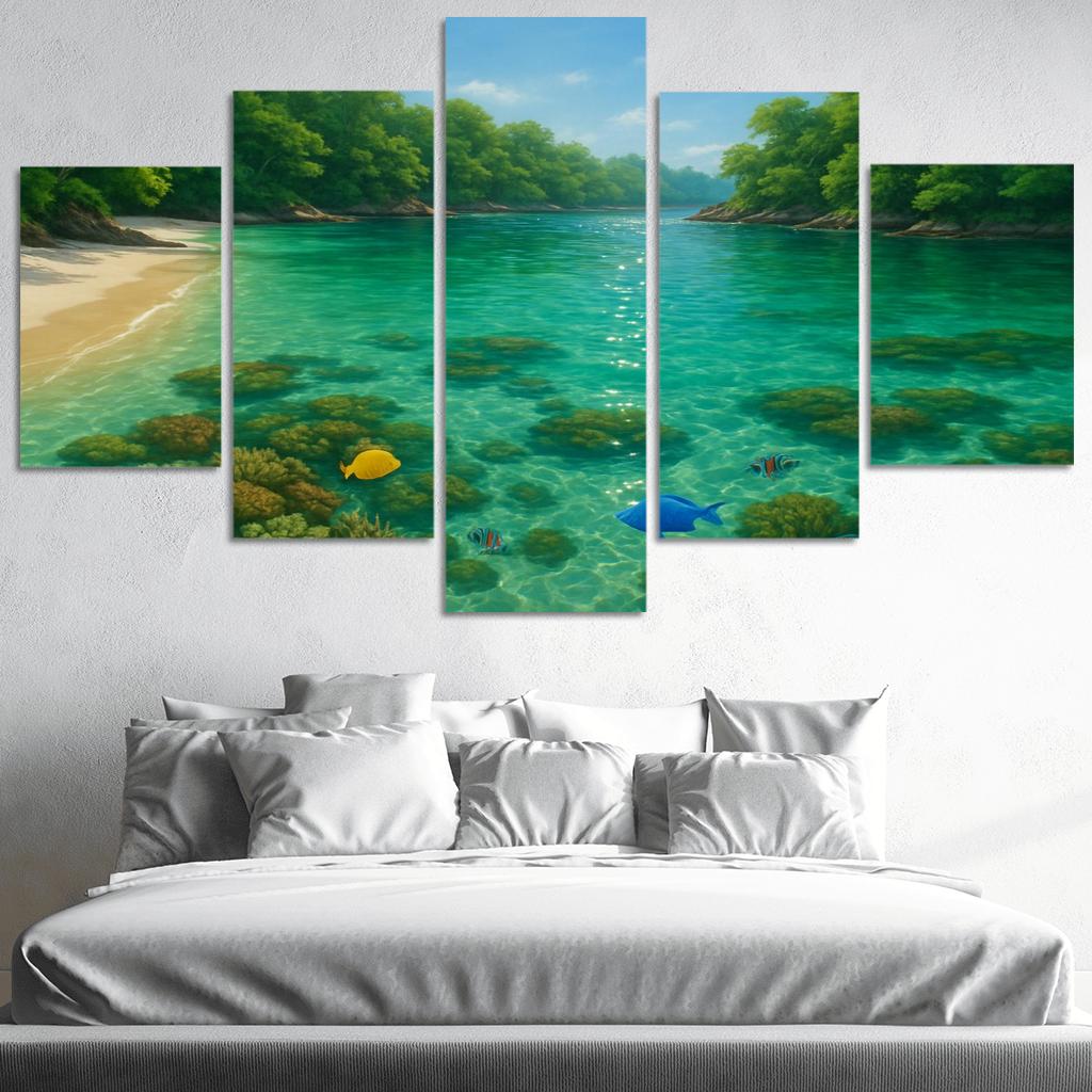 Emerald Cove Snorkeling Adventure framed paintings