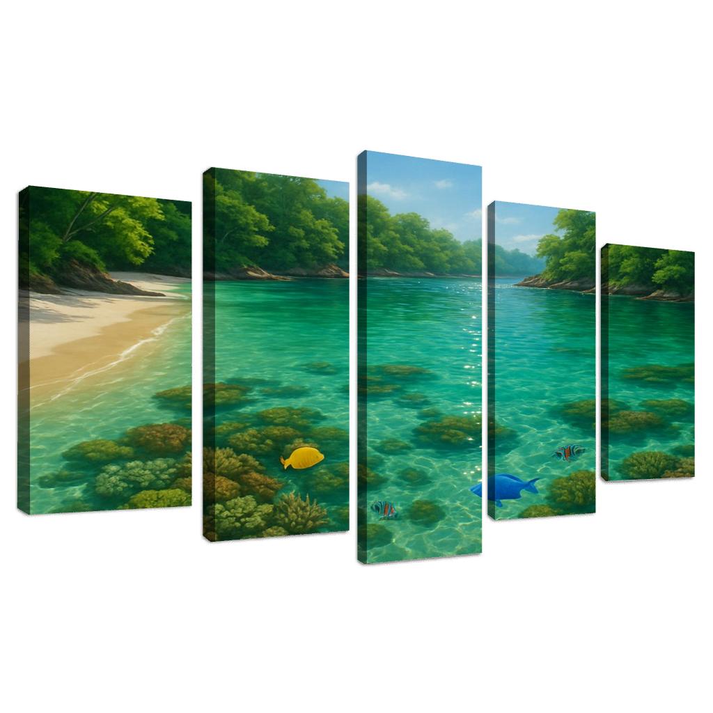 Emerald Cove Snorkeling Adventure framed paintings