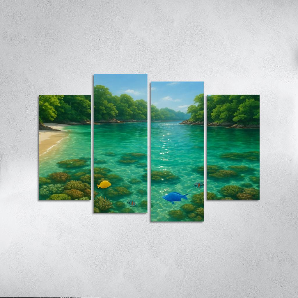 Emerald Cove Snorkeling Adventure framed paintings