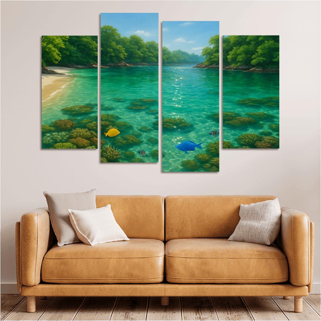 Emerald Cove Snorkeling Adventure framed paintings