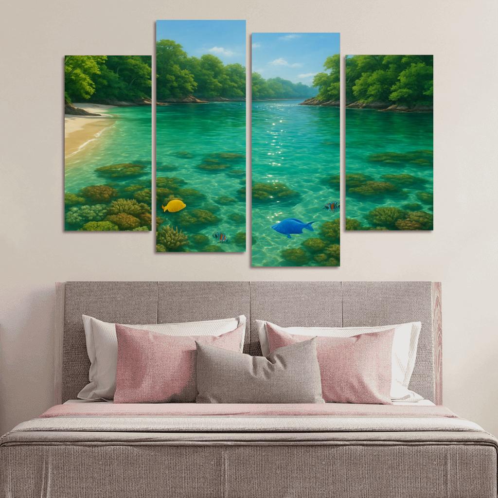 Emerald Cove Snorkeling Adventure framed paintings