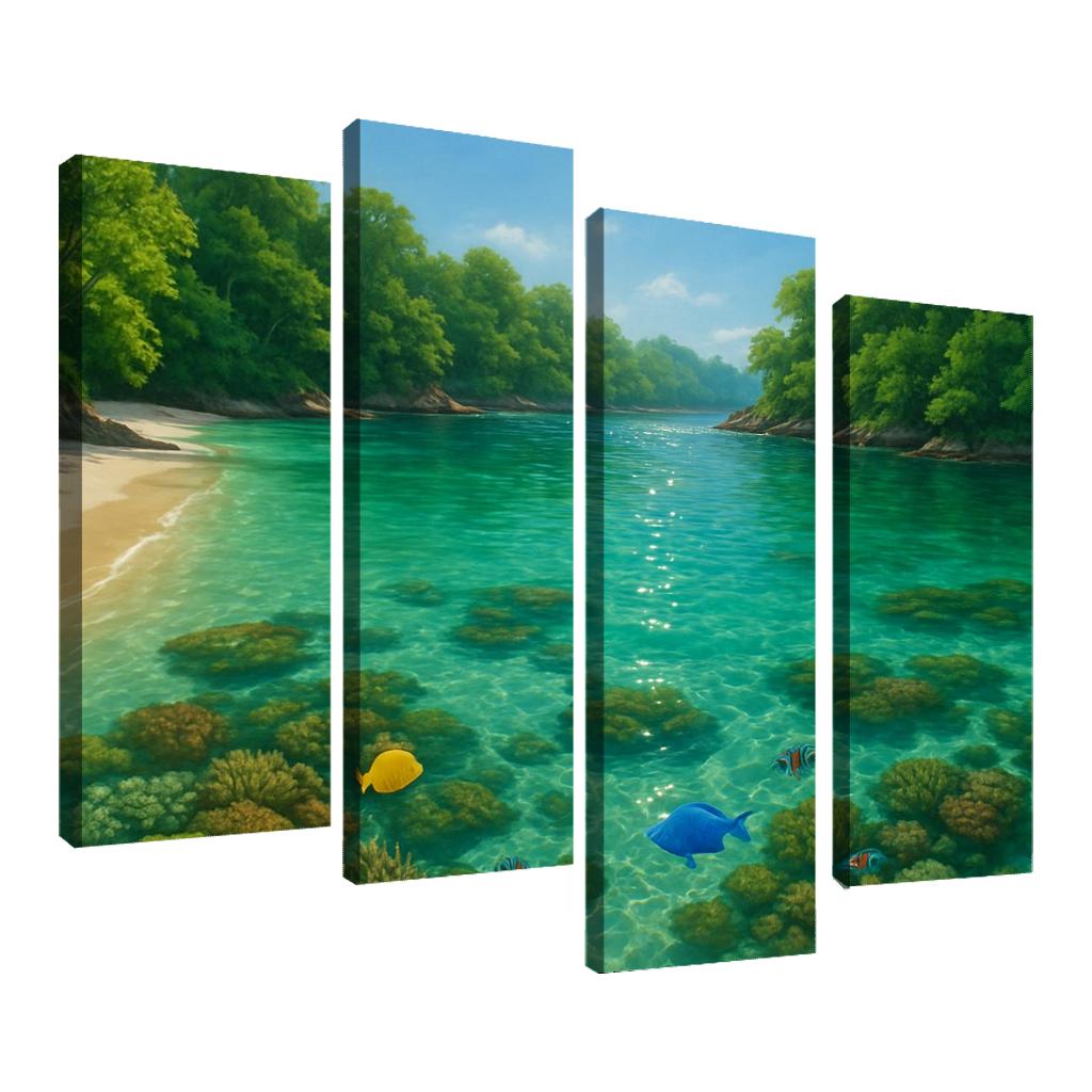 Emerald Cove Snorkeling Adventure framed paintings