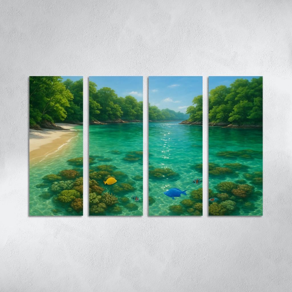 Emerald Cove Snorkeling Adventure framed paintings