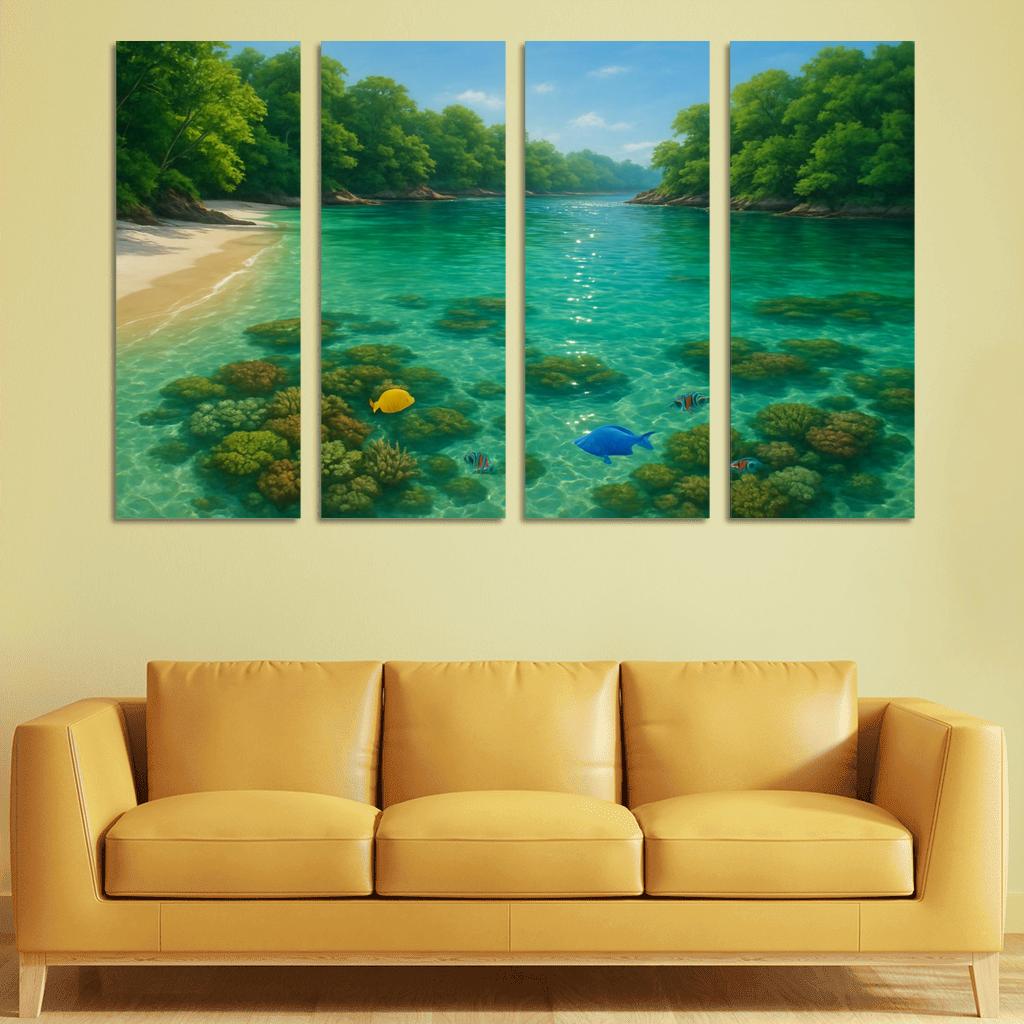 Emerald Cove Snorkeling Adventure framed paintings