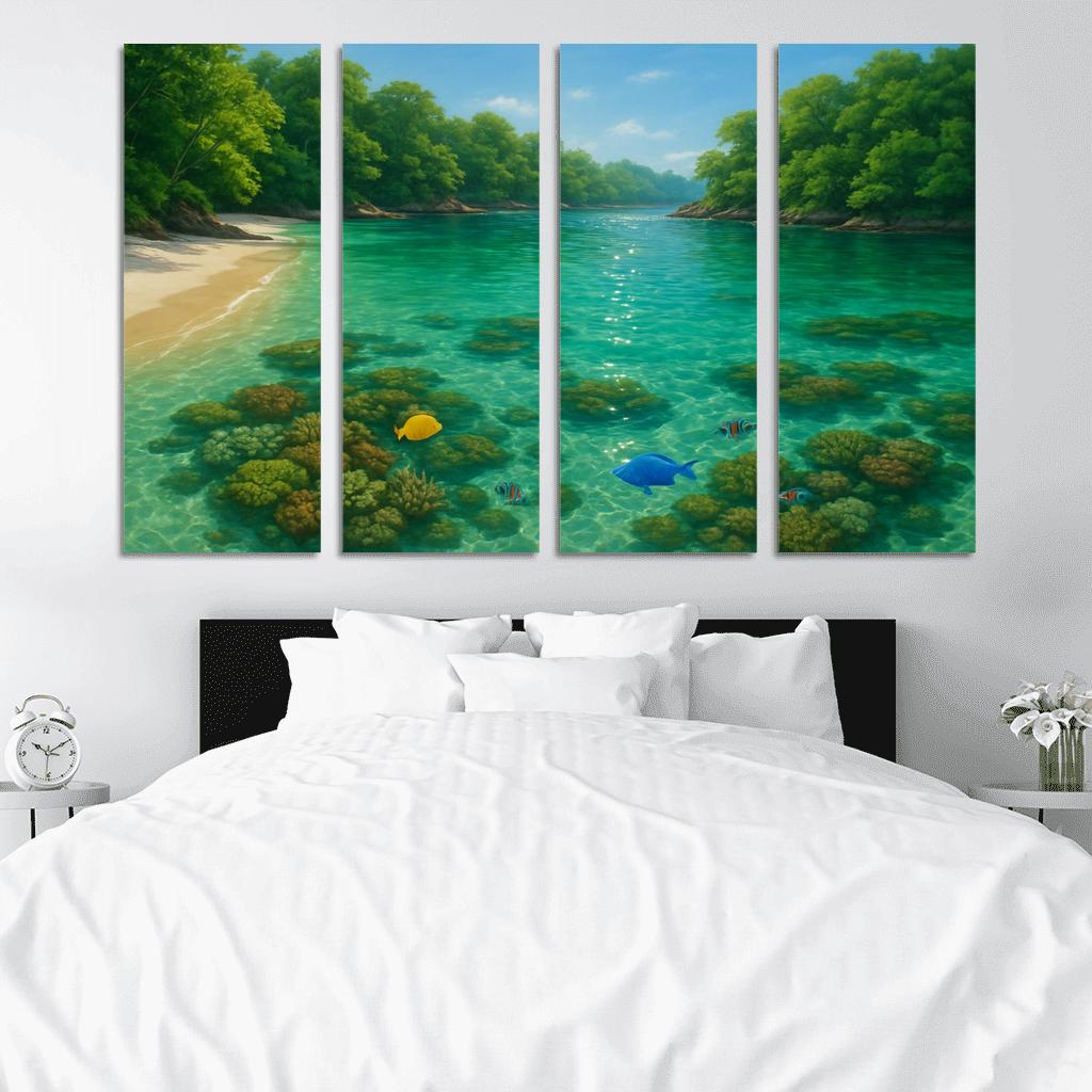 Emerald Cove Snorkeling Adventure framed paintings