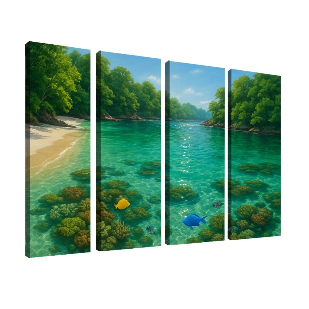 Emerald Cove Snorkeling Adventure framed paintings