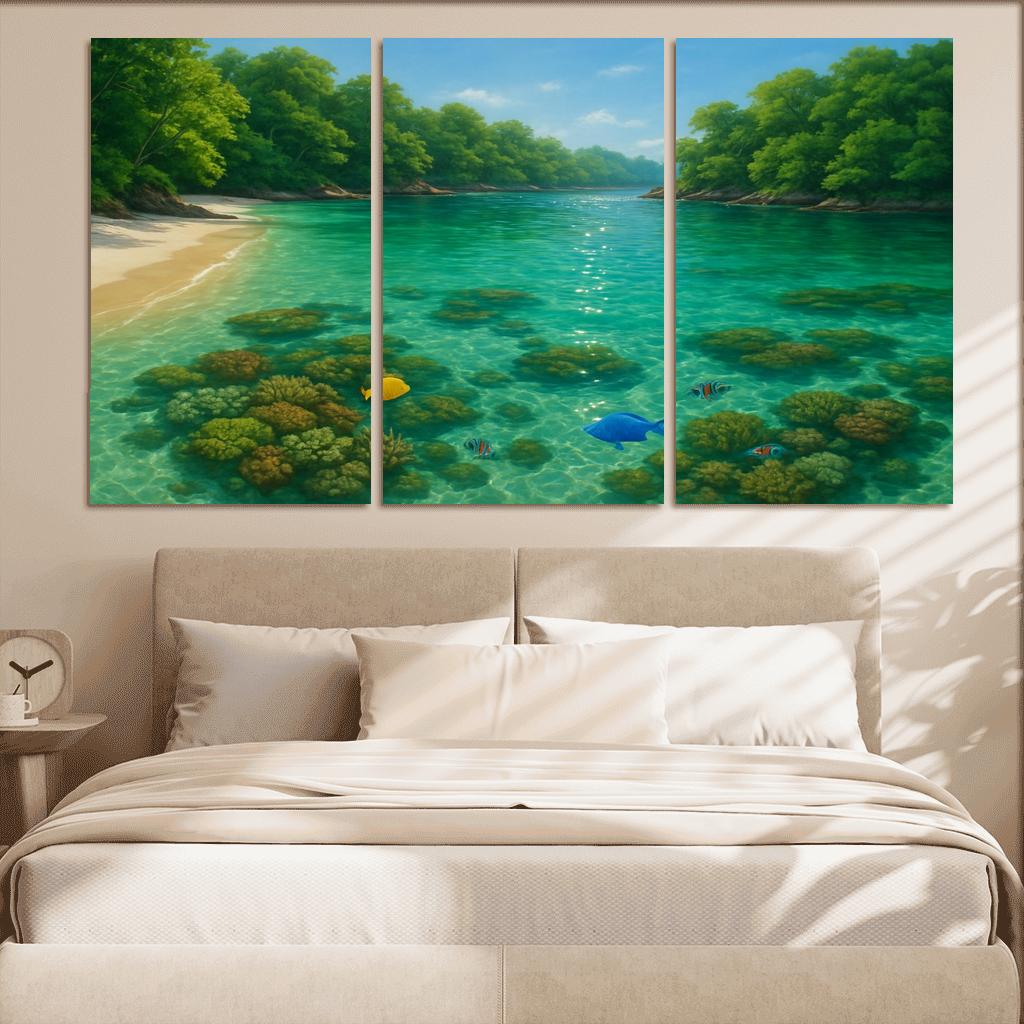 Emerald Cove Snorkeling Adventure framed paintings