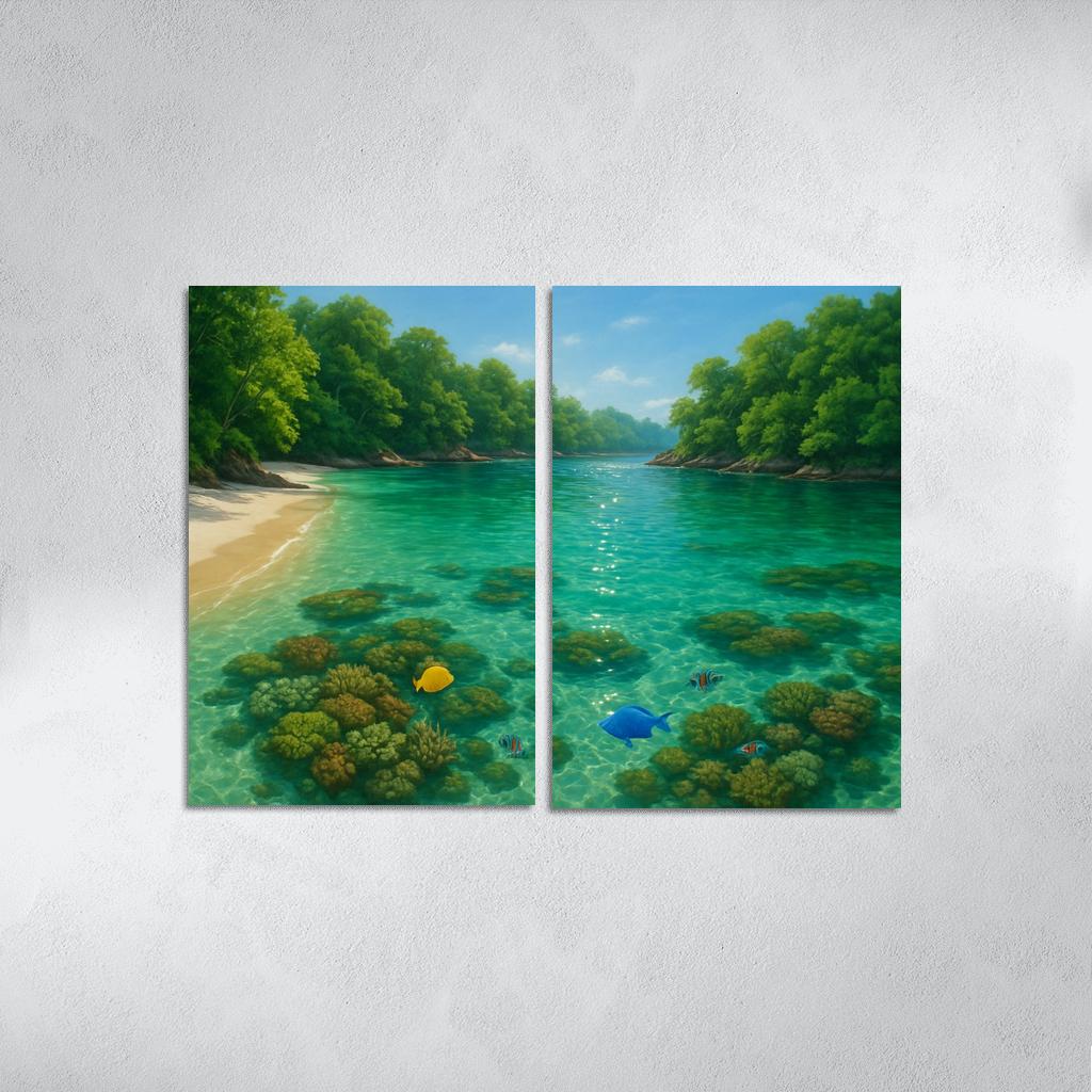 Emerald Cove Snorkeling Adventure framed paintings
