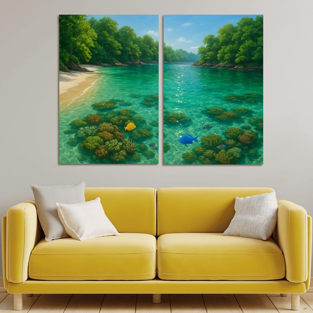 Emerald Cove Snorkeling Adventure framed paintings